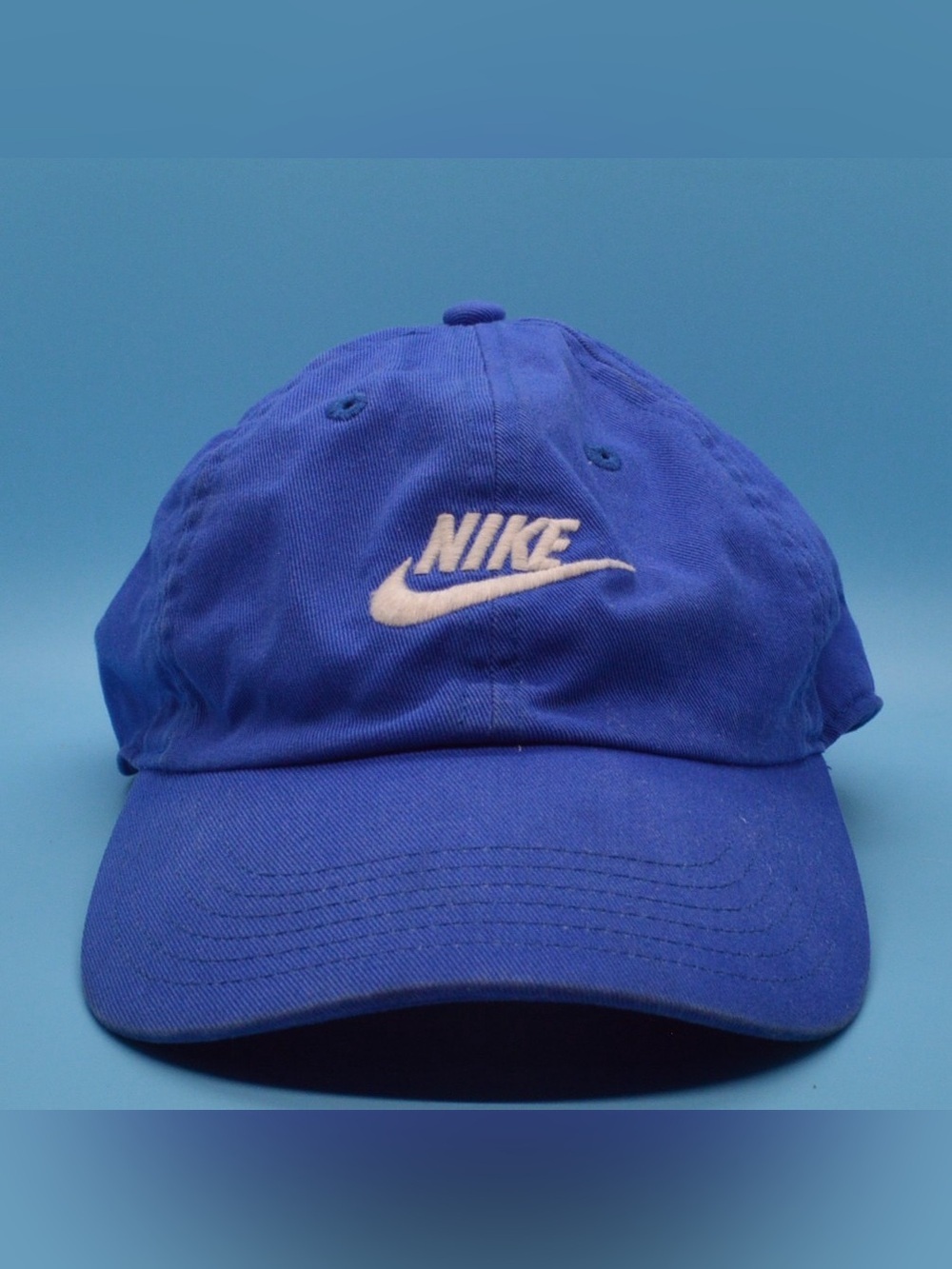 Nike Royal Blue Embroidered Swoosh Baseball Cap OS